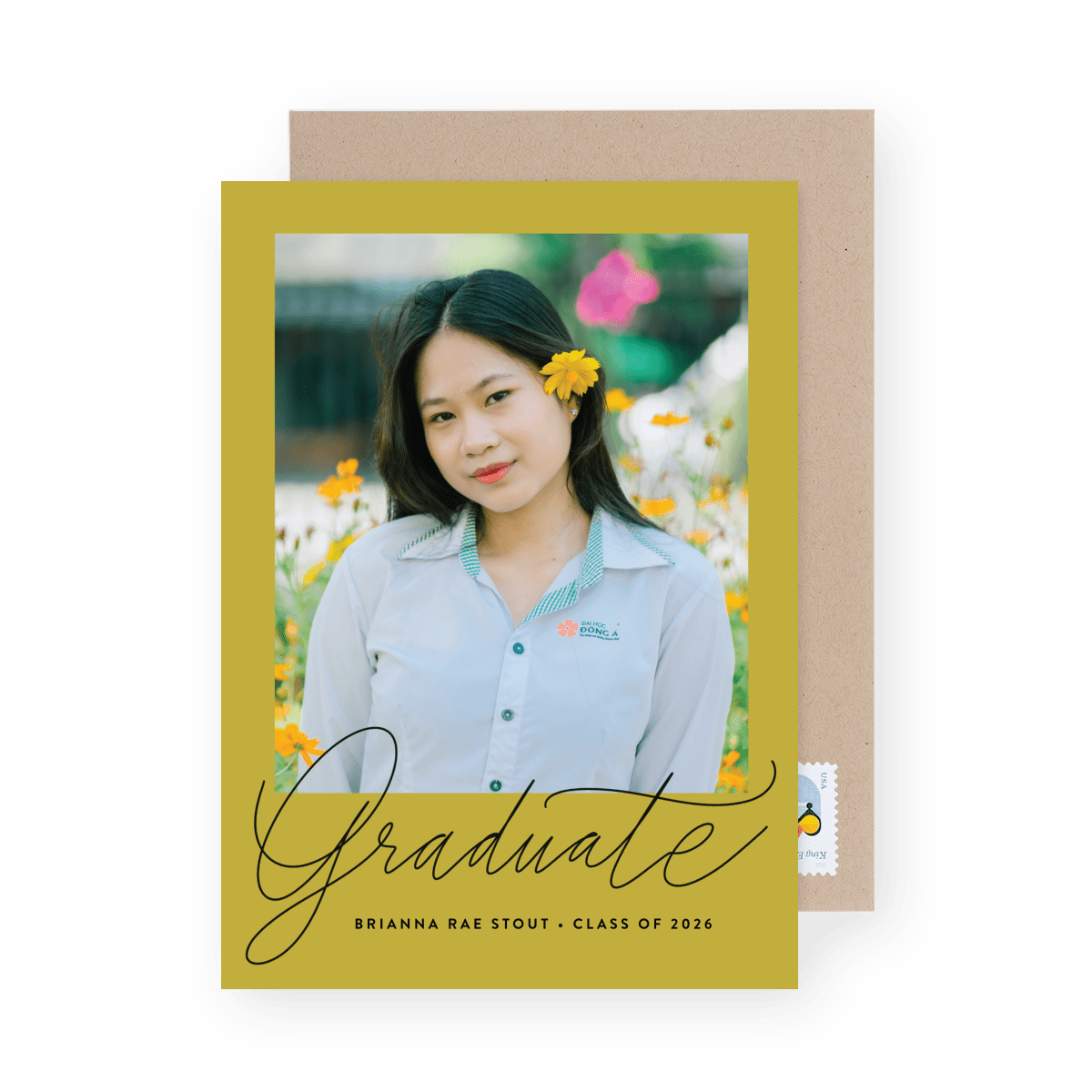 Script Grad Lettered Chartreuse