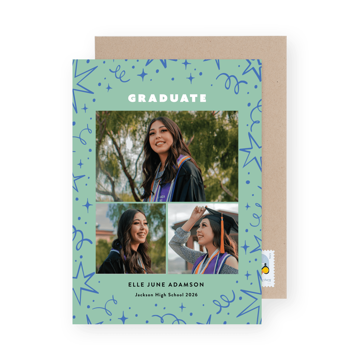 Stars And Streamers Green