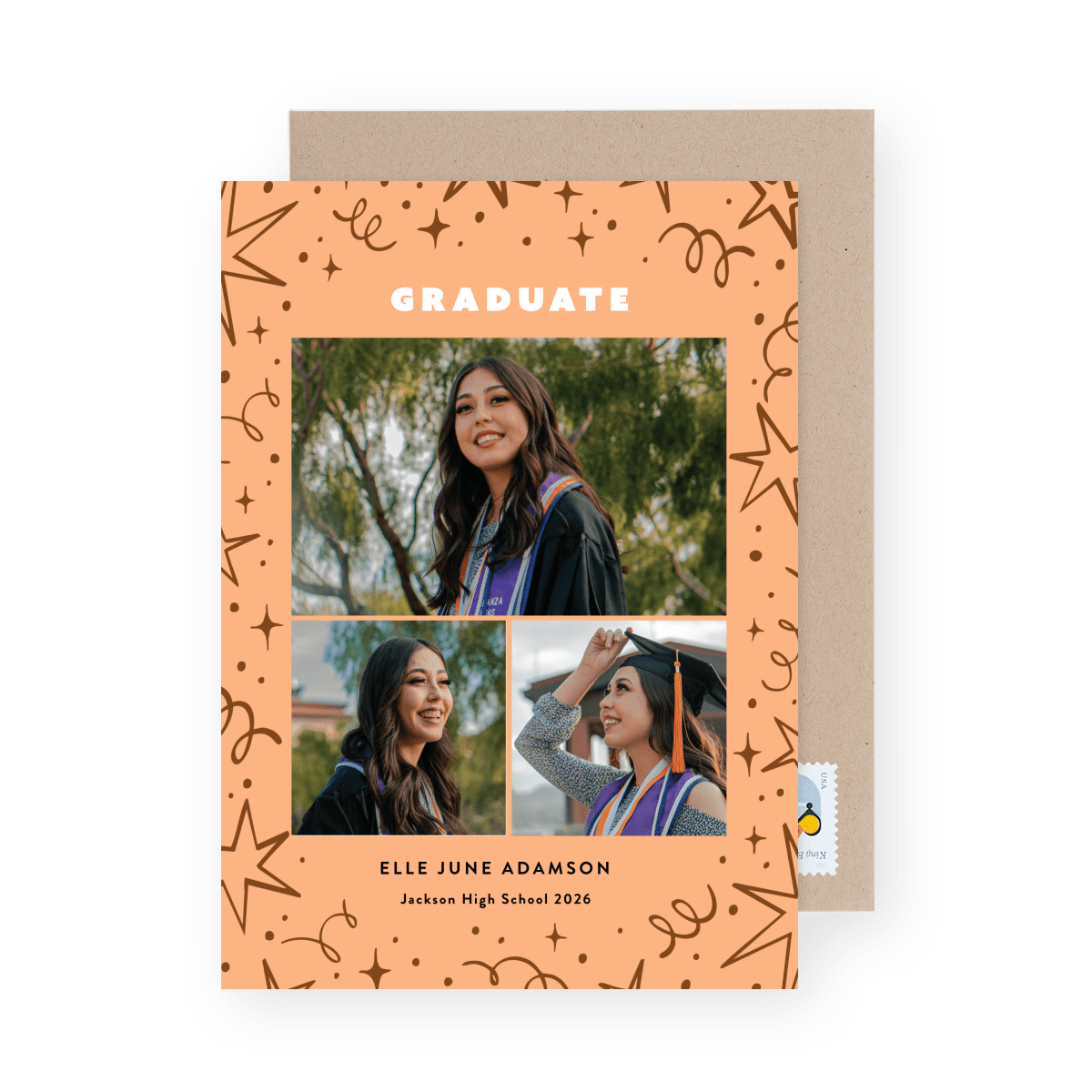 Stars And Streamers Peach