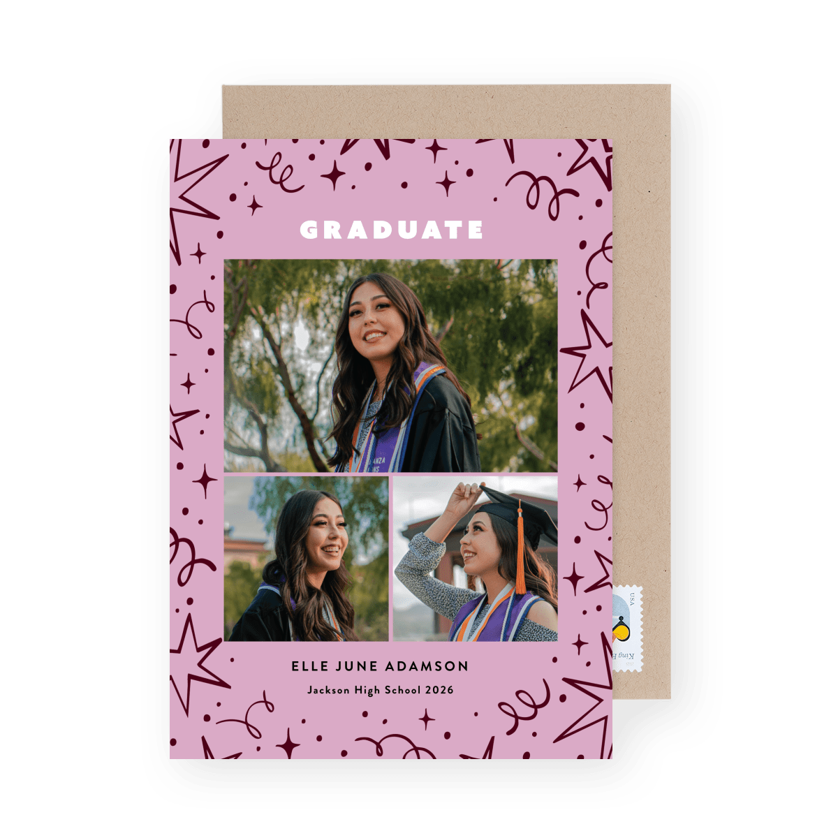 Stars And Streamers Purple