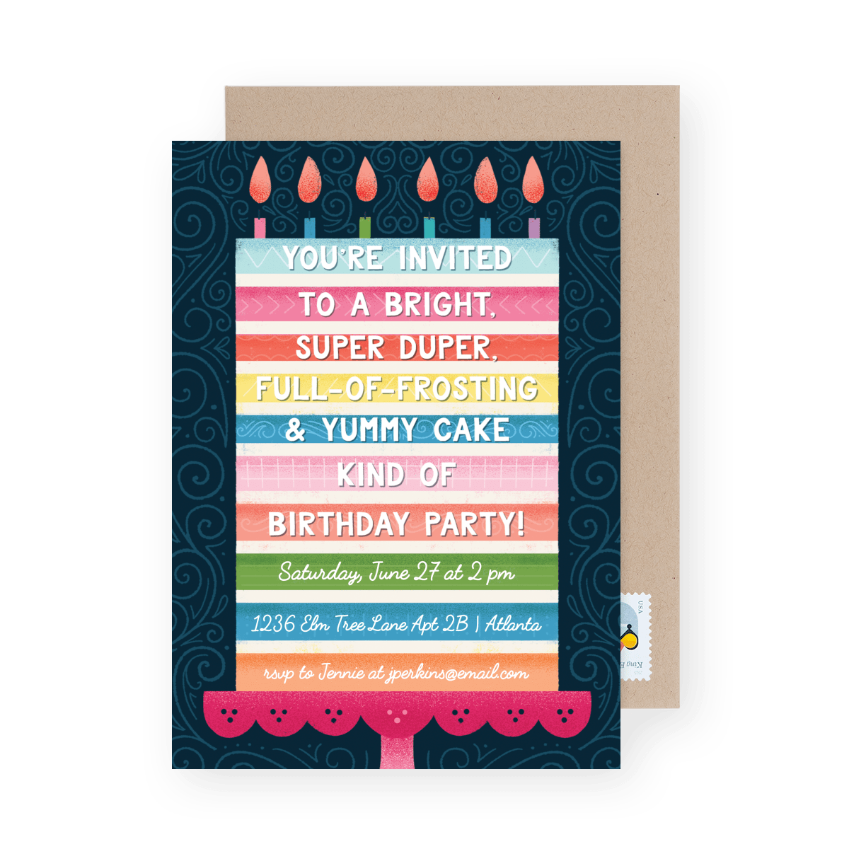 Cake Party Invite