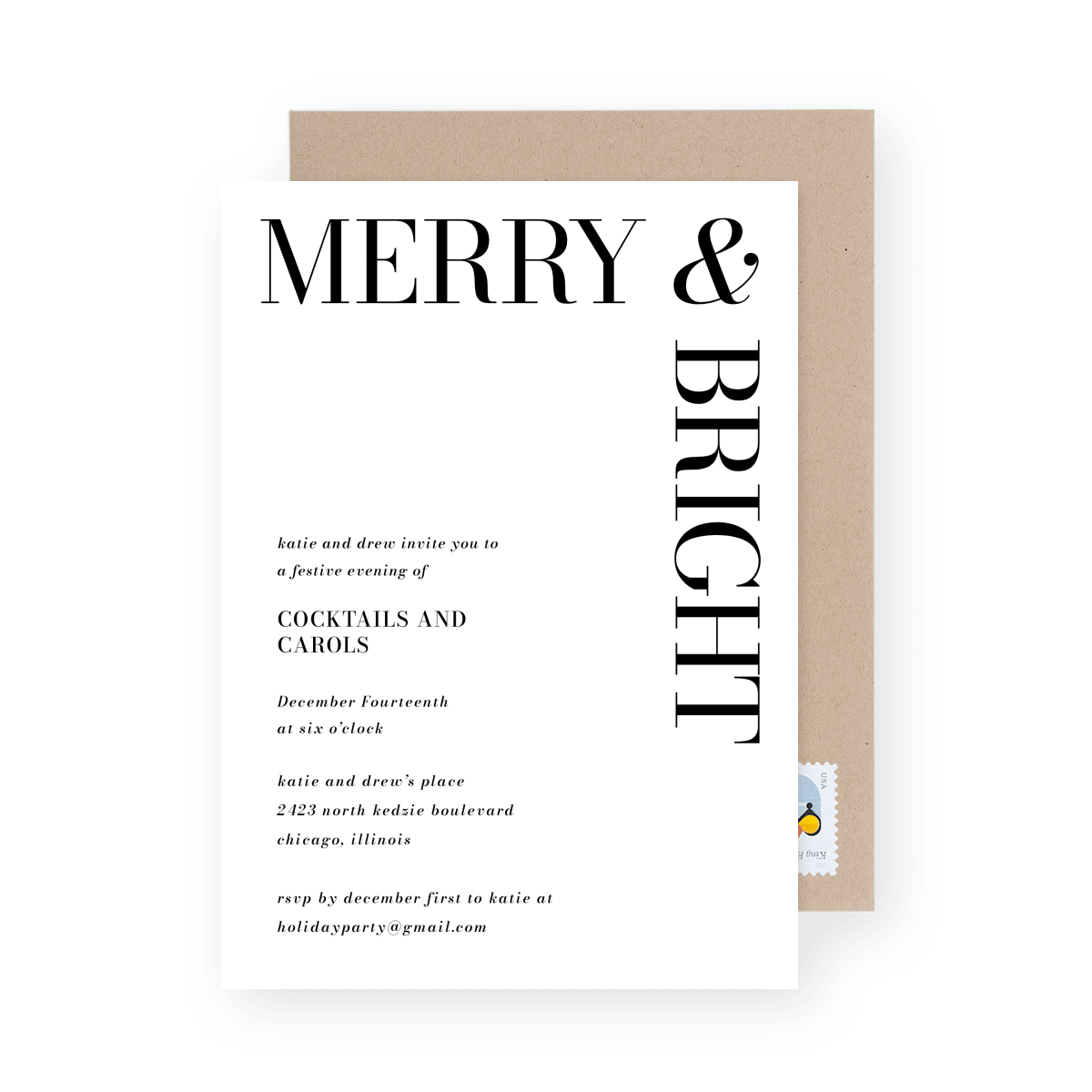 Corner Text Invite