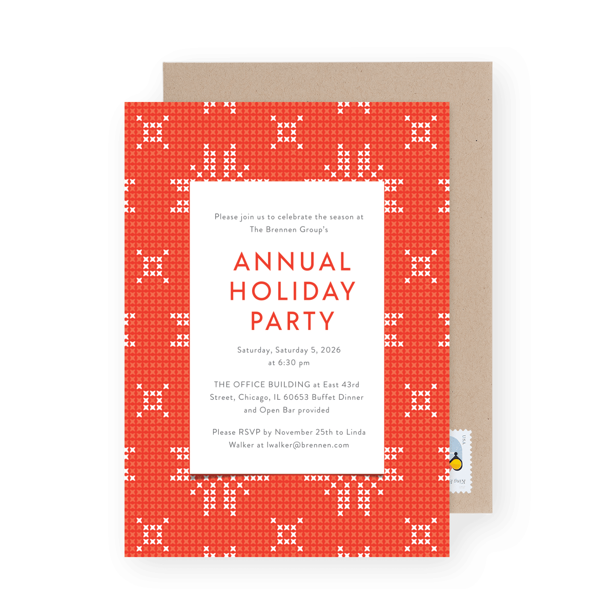 Snowflake Pattern Invitation