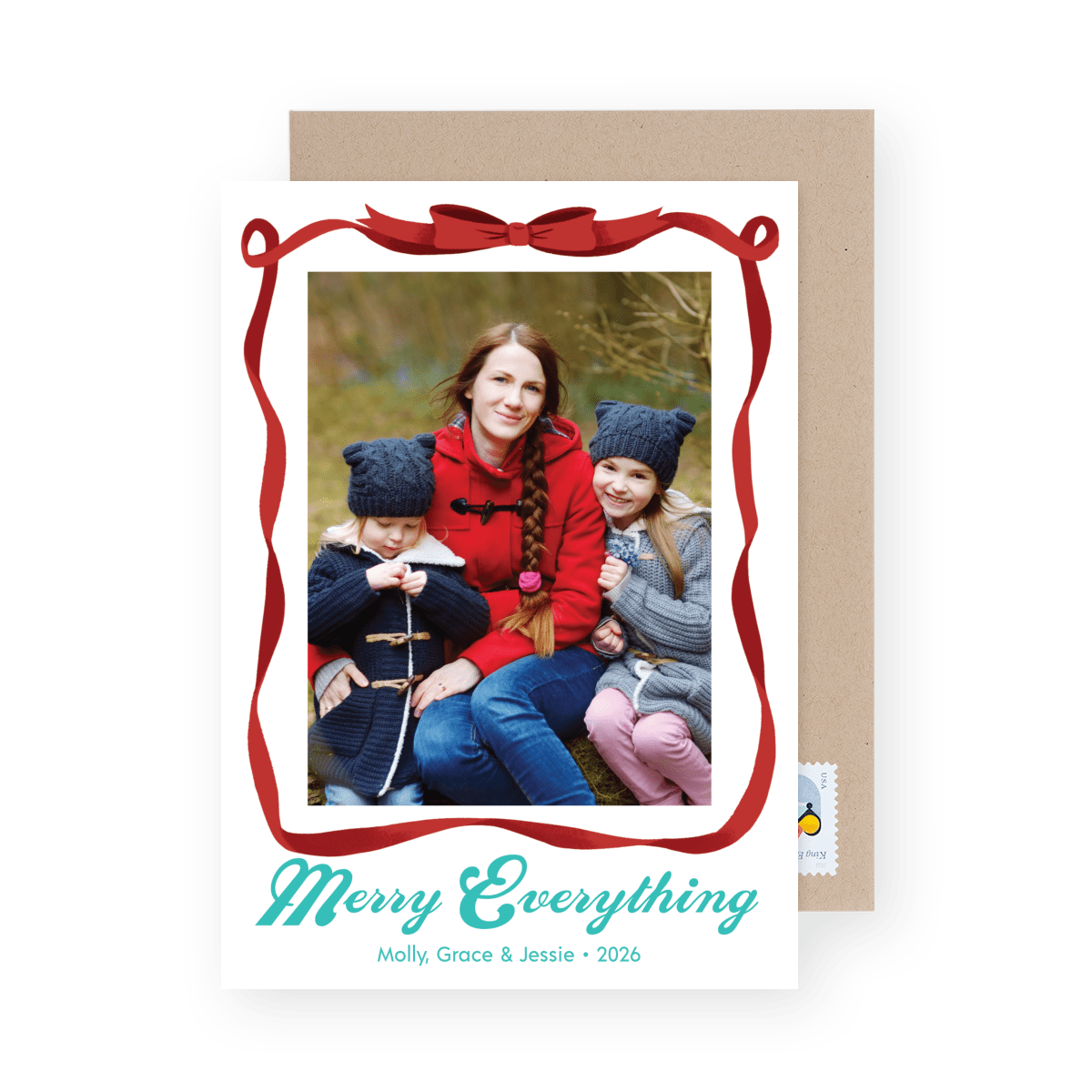 Ribbon Holiday Card