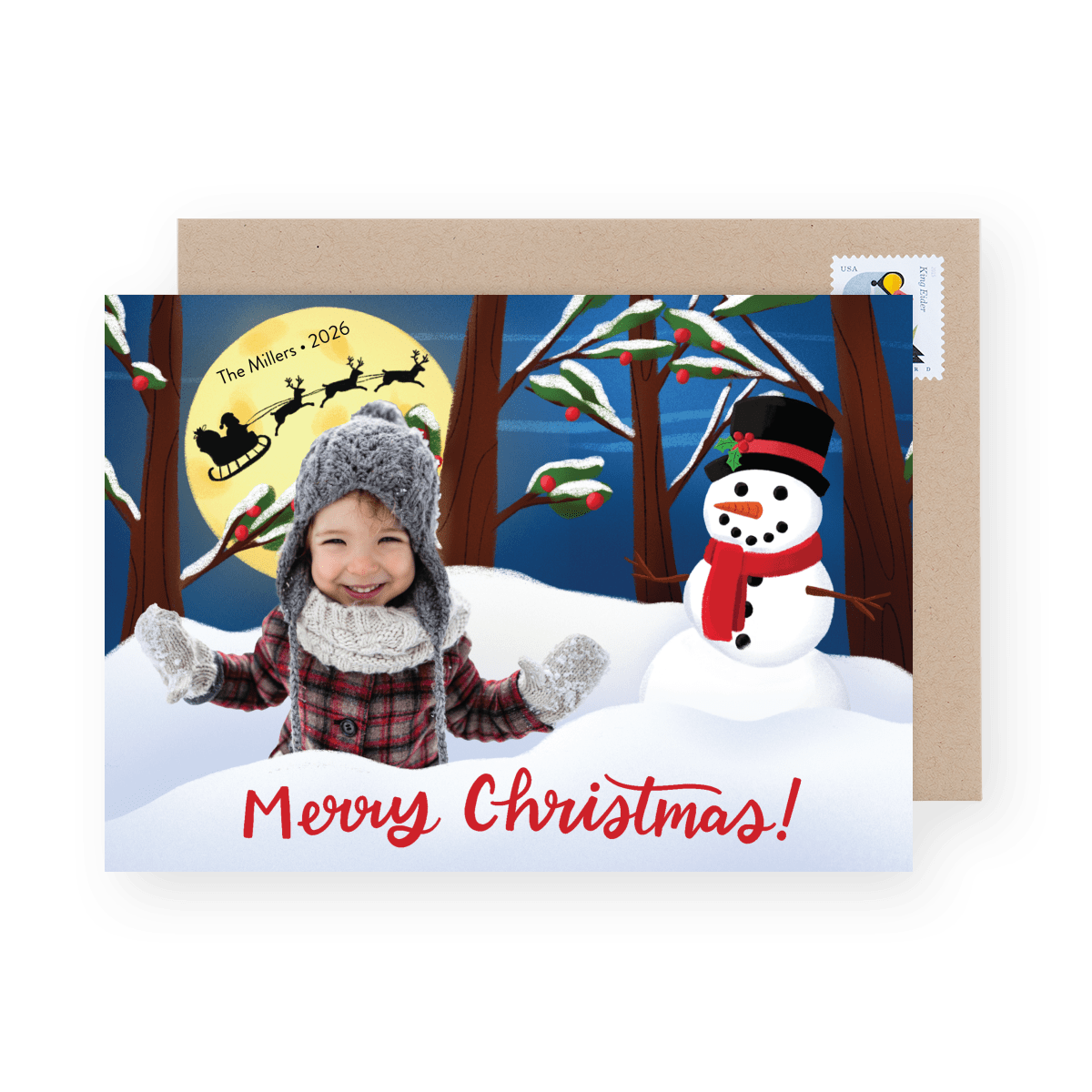 Christmas Snowman Scene