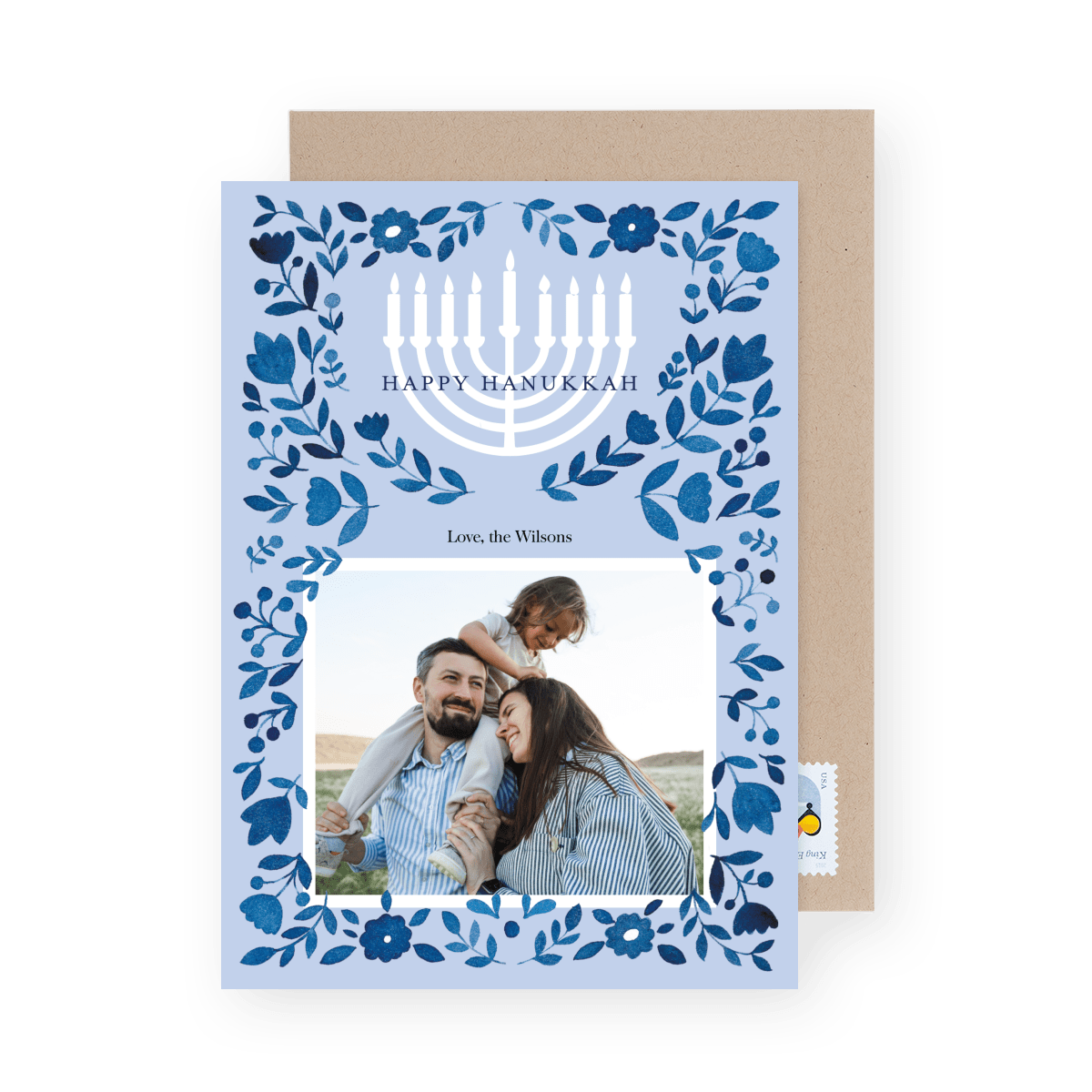 Blue Floral Hanukkah