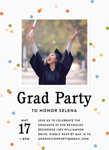 grad party card Graduation Box spot uv coating Graduation Party Invitations | Postable