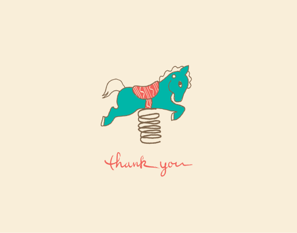 playful Playground Thank you card