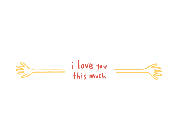 Quirky I love you This Much Love Card