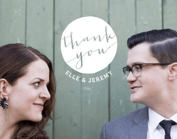 Full Circle Custom Thank You Note