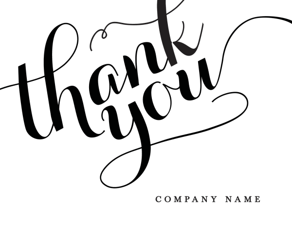 Elegant Company Thank You Card