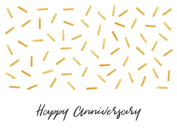 Gold Confetti Anniversary