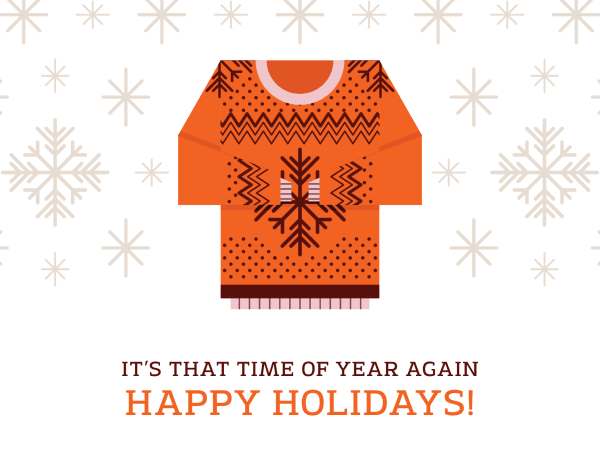 sweater season holiday card