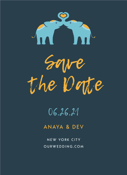 Elephant Love Save The Date