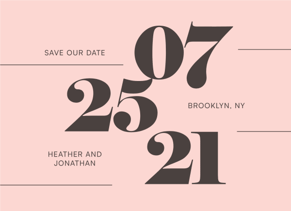 Big Bold Save The Date