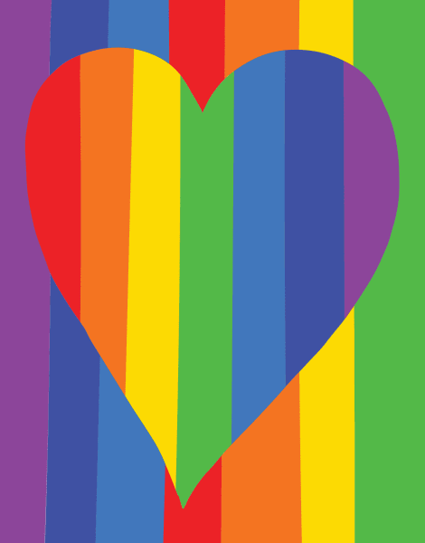 Rainbow Heart Love