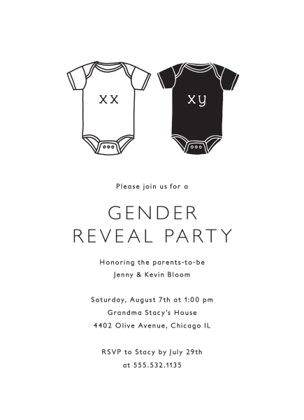 Gender Reveal Onesies 