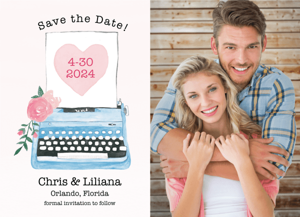 Typewriter Save The Date