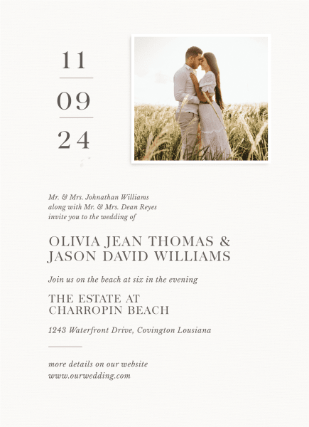 Wedding Snapshots Invite