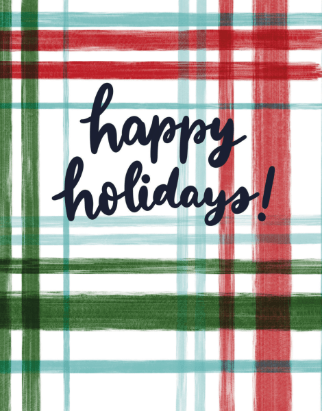 Happy Holidays Plaid