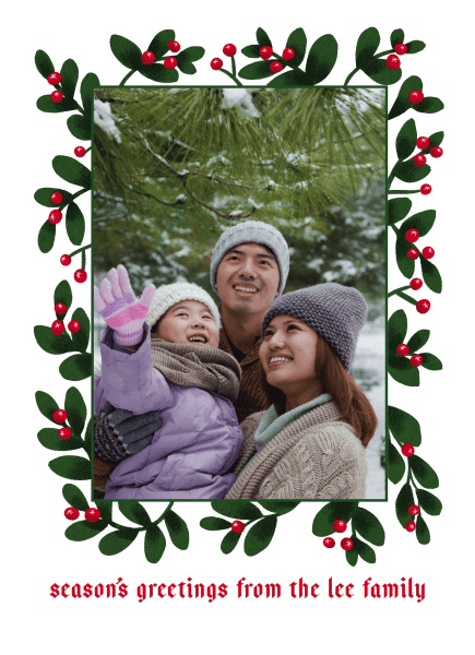 Season's Greetings Holly Frame 