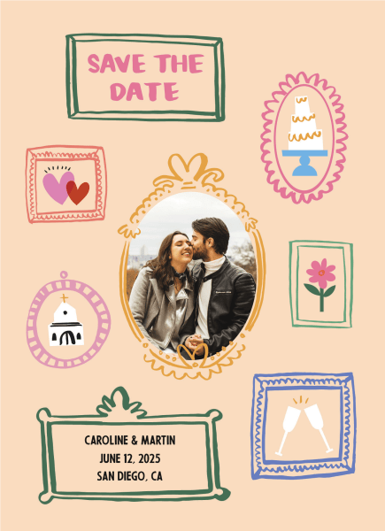 2024 Save the Date Cards for Wedding, 25% off!