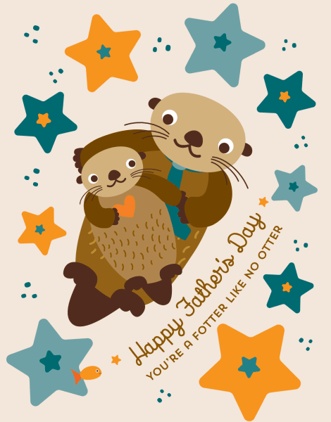 Significant Otter Greeting Card by Stormy Knight - Soma Gallery