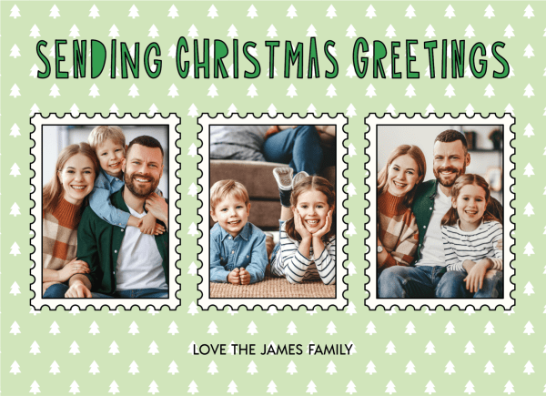 Green Christmas Stamps