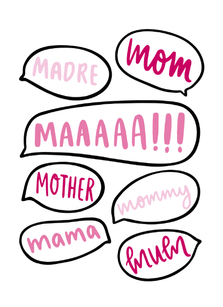 Mom Word Bubbles