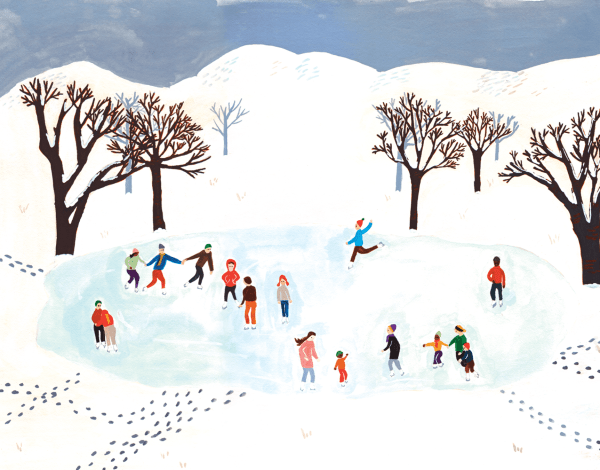 Ice Skating Greeting Card