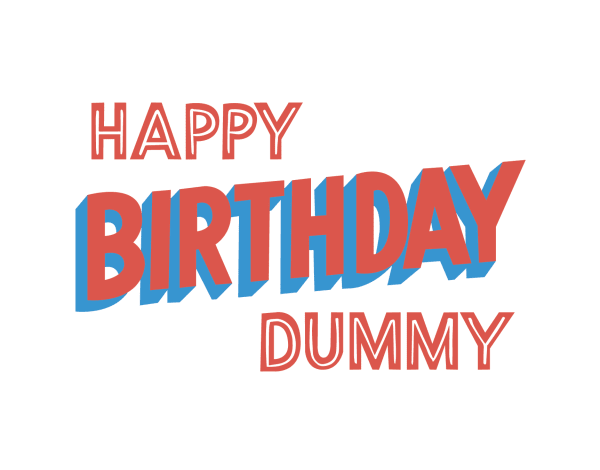 Retro Happy Birthday Dummy Greeting