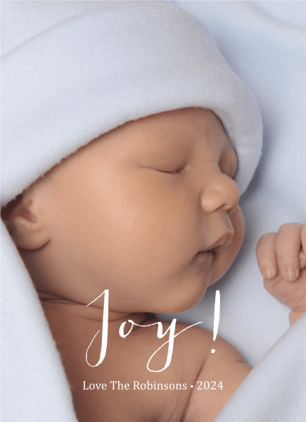 Joy Script Photo Holiday Card