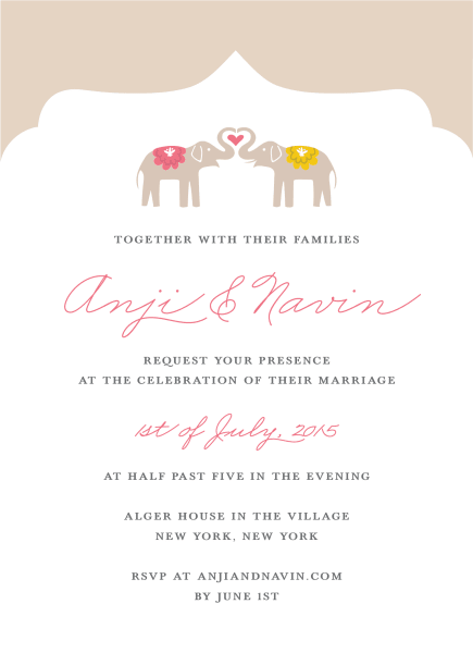 Elephant Love Invitation