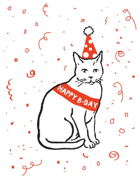 Party Cat Birthday Card