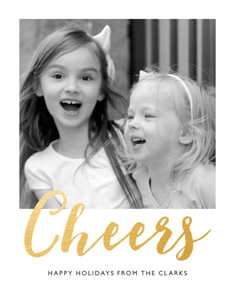 Gold Cheers Card