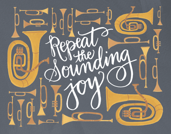 Sounding Joy Horns Holiday Card