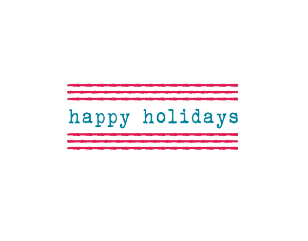 Minimal Happy Holidays Card