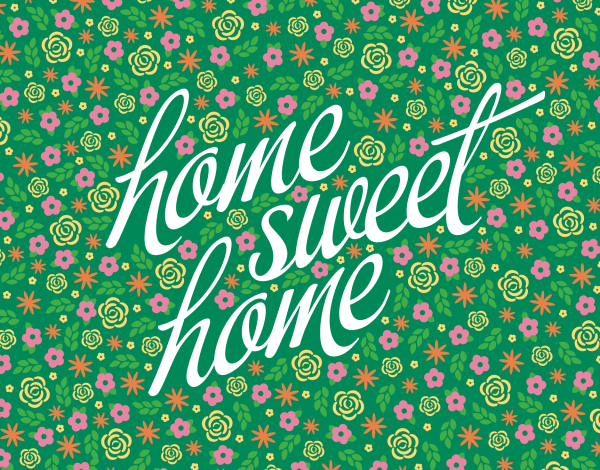 Floral Home Sweet Home Card