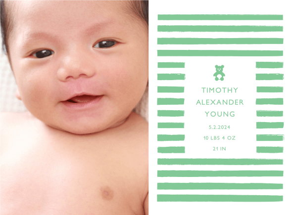 Teddy Green Birth Announcement