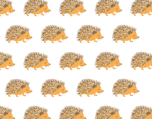 Hedgehog Patterned Stationery