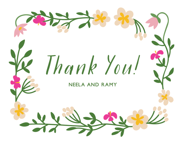 Tropical Custom Thank You Note