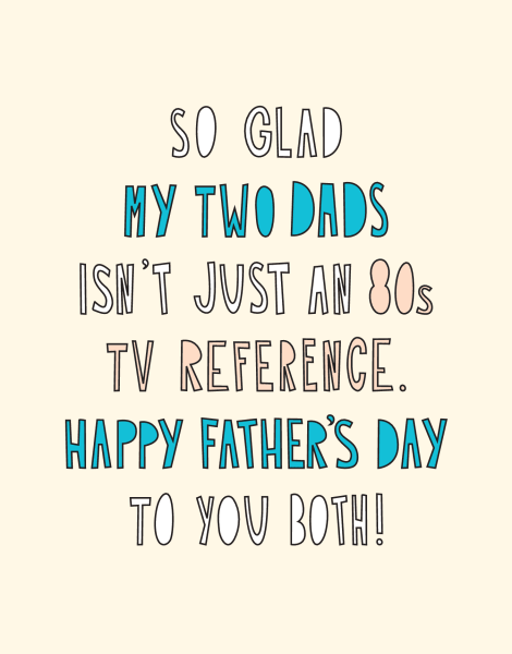 Two Dads Father's Day Card