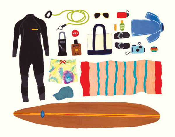 Surfing Gear Greeting Card