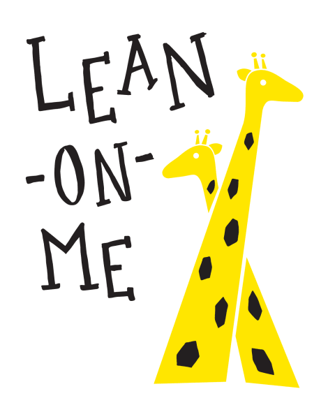 Cute Lean On Me Friend Card