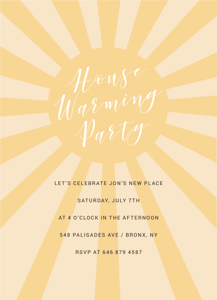 Sunny Housewarming Party