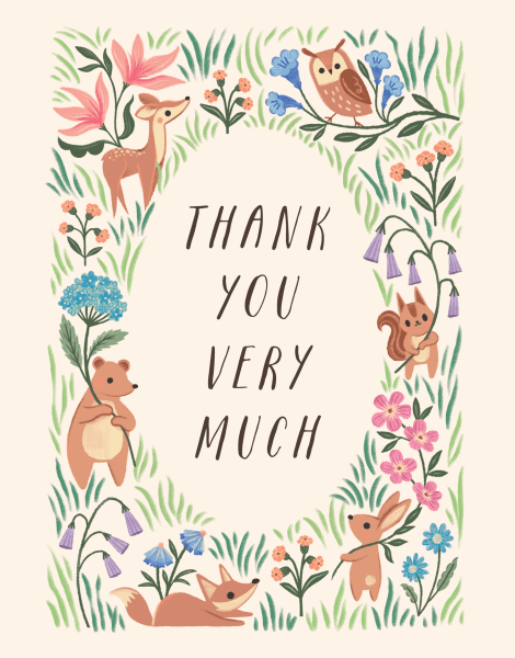 Woodland Friends Thank you 