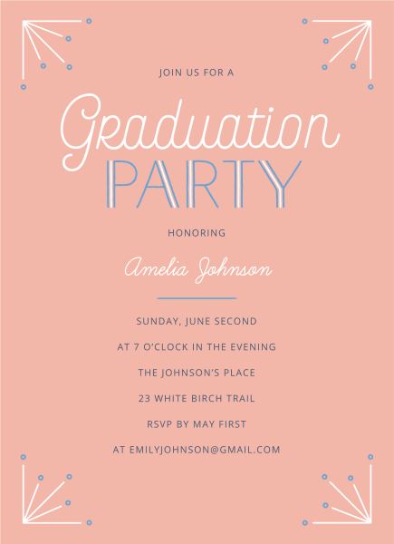 Pink Deco Graduation