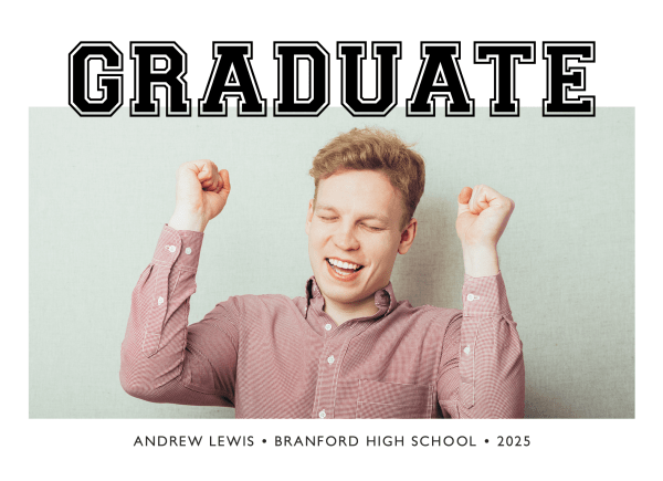 Graphic Photo Graduation Announcement