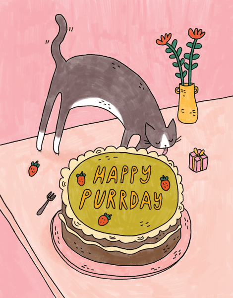 Happy Purrday Birthday Cat