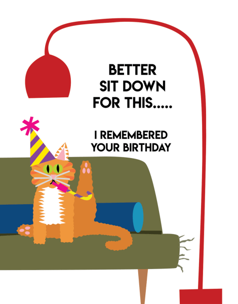 Couch Cat Birthday